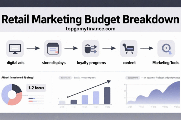 what are five marketing strategies that retailers spend half of their annual budget on?