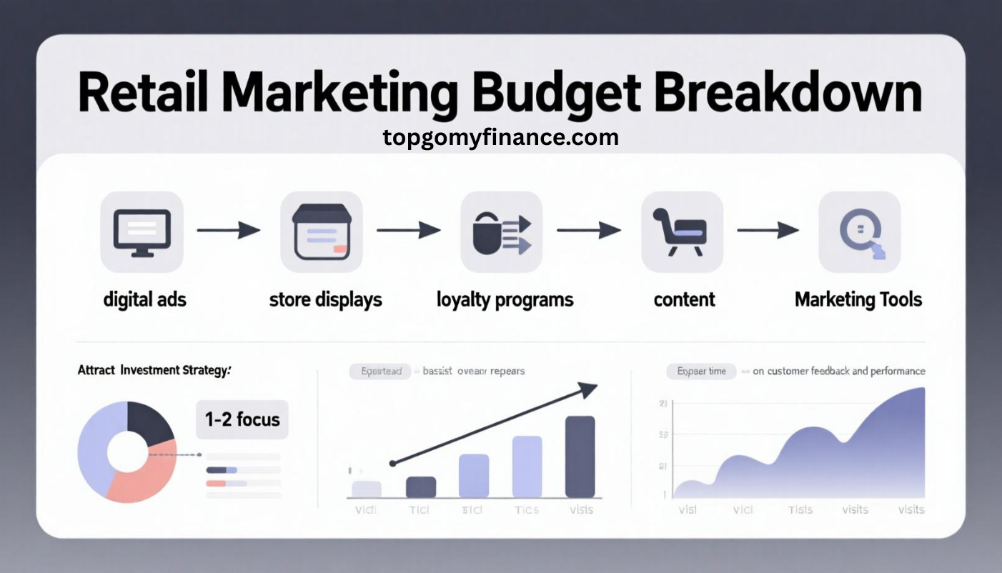what are five marketing strategies that retailers spend half of their annual budget on?